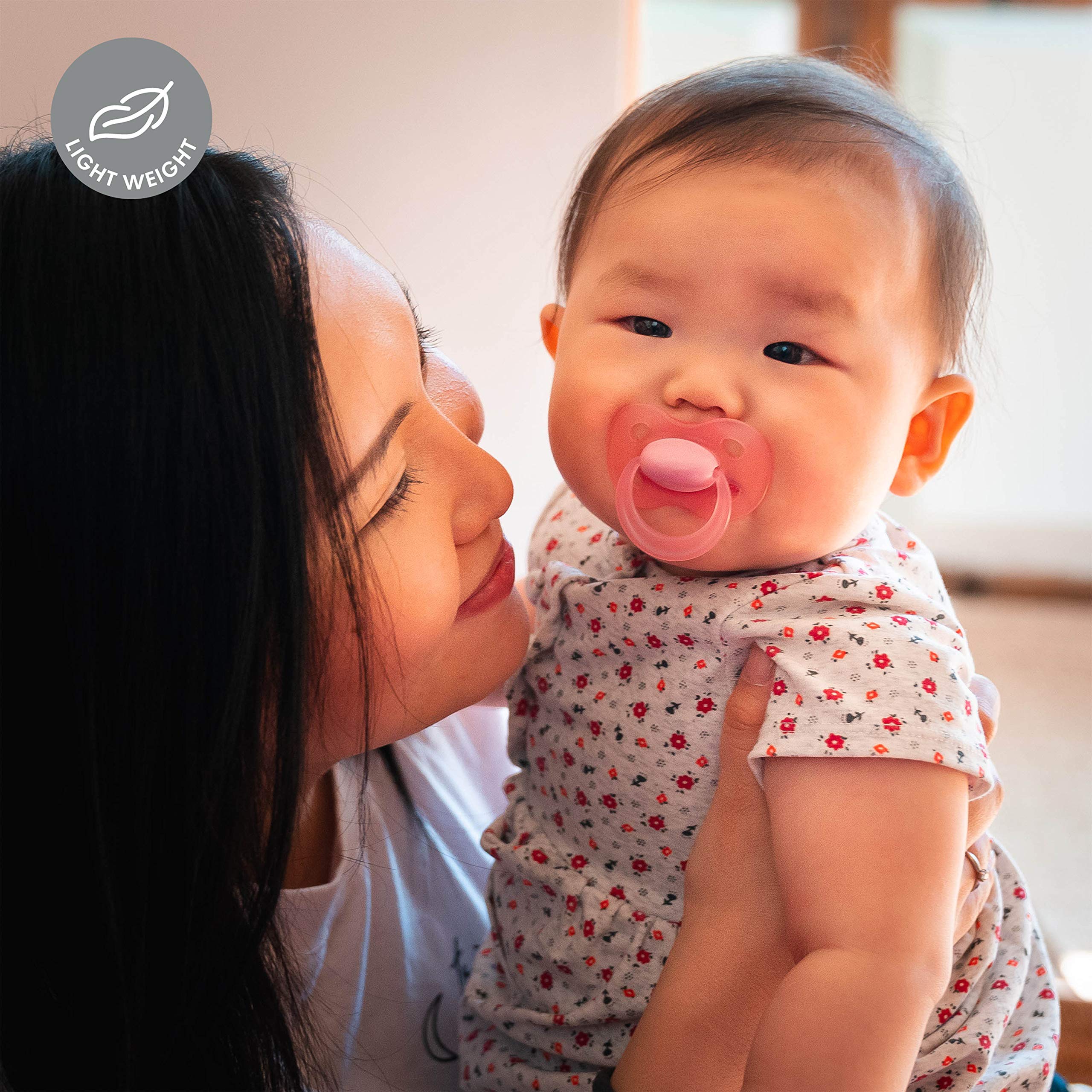 Medela Baby Pacifier | 0-6 Months | BPA-Free | Lightweight & Orthodontic | 2-Pack | Pink and Pink with Swan and Butterfly Design