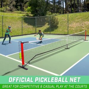 GoSports Regulation 22 ft Pickleball Net - Includes Net, Frame and Carry Case, Portable Design for Setup in Minutes