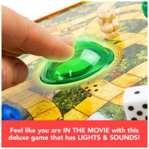 Jumanji Deluxe Game, Immersive Electronic Version of The Classic Adventure Movie Board Game, with Lights and Sounds, Family Game Night Game for Kids & Adults Ages 8 and up