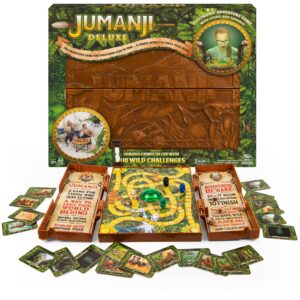 Jumanji Deluxe Game, Immersive Electronic Version of The Classic Adventure Movie Board Game, with Lights and Sounds, Family Game Night Game for Kids & Adults Ages 8 and up