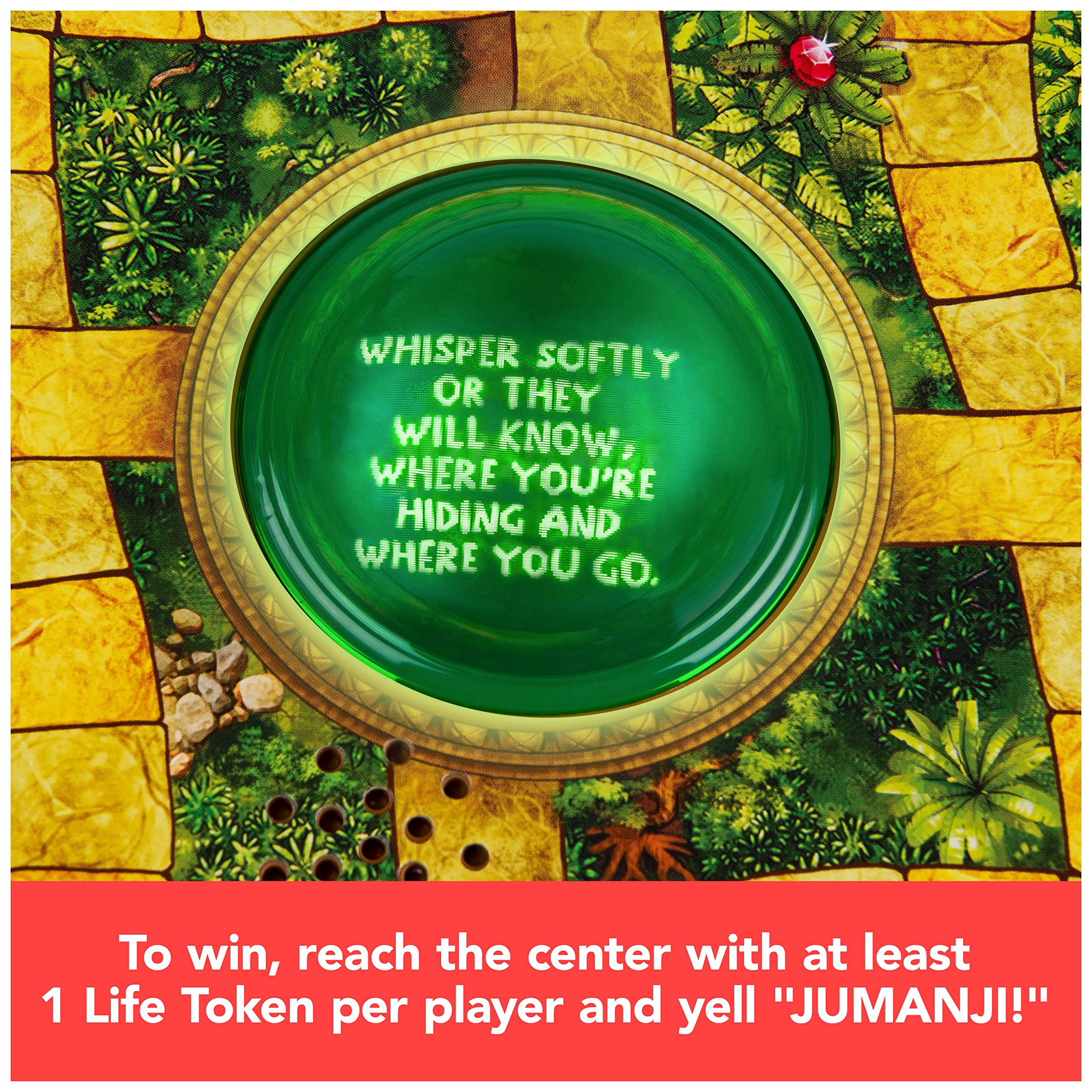 Jumanji Deluxe Game, Immersive Electronic Version of The Classic Adventure Movie Board Game, with Lights and Sounds, Family Game Night Game for Kids & Adults Ages 8 and up