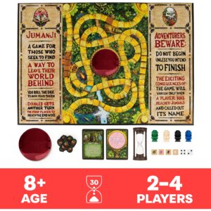 Jumanji The Game, The Classic Scary Adventure Family Board Game Based on The Action-Comedy Movie, for Kids and Adults Ages 8 & up