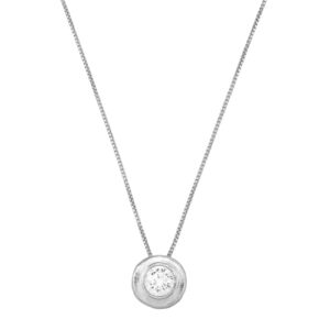 silpada 'northern star' cubic zirconia pendant necklace in sterling silver, 16" + 2"