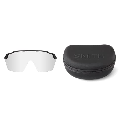 SMITH Optics Shift MAG Sunglasses – Shield Lens Performance Sports Sunglasses for Running, Biking, MTB & More – For Men & Women – Black + Photochromic Grey to Clear Chromapop Lens