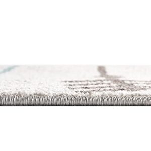 Unique Loom Autumn Collection Area Rug - Arrow (2' x 3' 1" Rectangle, Light Gray/ Black)