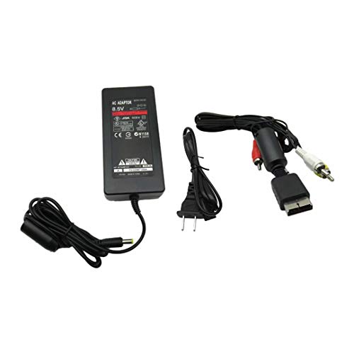 AC Adapter Power Supply 8.5v SCPH-70100 +AV Cable for Slim Ps2 Playstation 2 PS2