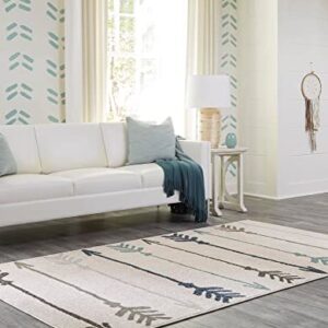 Unique Loom Autumn Collection Area Rug - Arrow (2' x 3' 1" Rectangle, Ivory/ Gray)