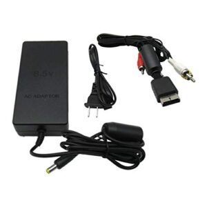 AC Adapter Power Supply 8.5v SCPH-70100 +AV Cable for Slim Ps2 Playstation 2 PS2