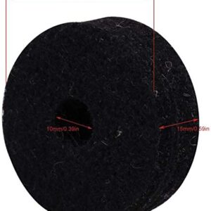 Round soft black Cy/mb stand felt washer replacement, suitable for 15 sets of drums（1.57 Inch）