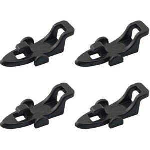 WHYHKJ 4pcs Fishing Hook Keeper Plastic Jig Hooks Lure Accessories for Fishing Rod Tool Bait Casting, Black