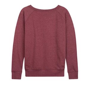 Instant Message - As Strong As The Woman Next to Me - Women's Lightweight French Terry Pullover - Size X-Large Heather Maroon