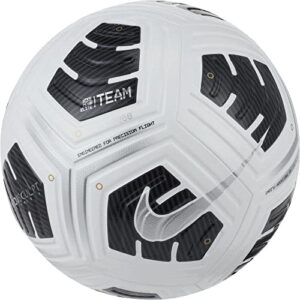 NIKE CU8053-100 Club Elite Team Recreational soccer ball Unisex Adult WHITE/BLACK/METALLIC Silver Size 5