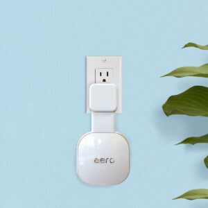 Outlet Wall Mount Only for eero 6 & eero 6+ mesh Wi-Fi System, No Messy Wires & Space Saving Outlet Mount Holder for eero 6 Extender (1 Pack)