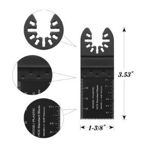 Oscillating Tool Blades Aesmed 20pcs Universal Multitool Saw Blades Quick Release Metal Wood Compatible with Fein Multimaster Porter Cable Black Decker Bosch Craftsman Ridgid Ryobi