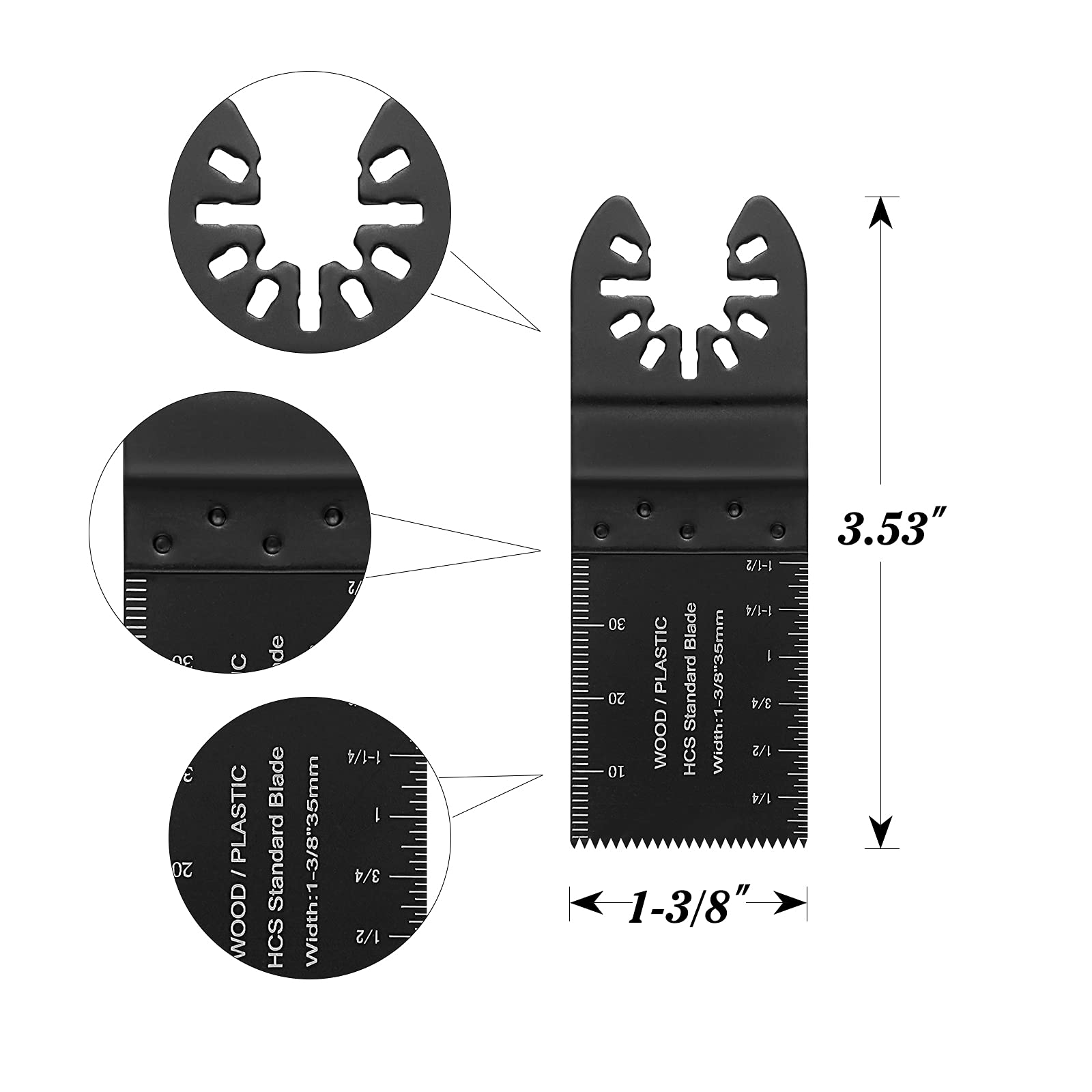 Oscillating Tool Blades Aesmed 20pcs Universal Multitool Saw Blades Quick Release Metal Wood Compatible with Fein Multimaster Porter Cable Black Decker Bosch Craftsman Ridgid Ryobi