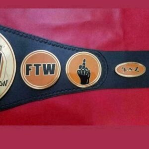 Maxan TAZ FTW Heavyweight Championship Belt Adult Size Genuine Leather Replica 2mm Black Large