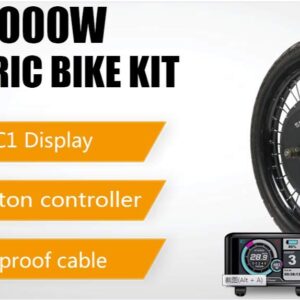 Alarm Lock !Sabvoton Waterproof Controller Programmable, 72v 8000w QS 273 electric bike hub motor conversion kit with TFT colorful display ，alarm lock(19inch Rear)