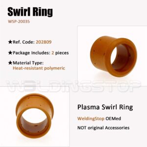 WeldingStop 202809 Swirl Ring fit for Miller Spectrum 375 X-treme Plasma Cutter ICE-25C ICE-27C Torch PKG-2