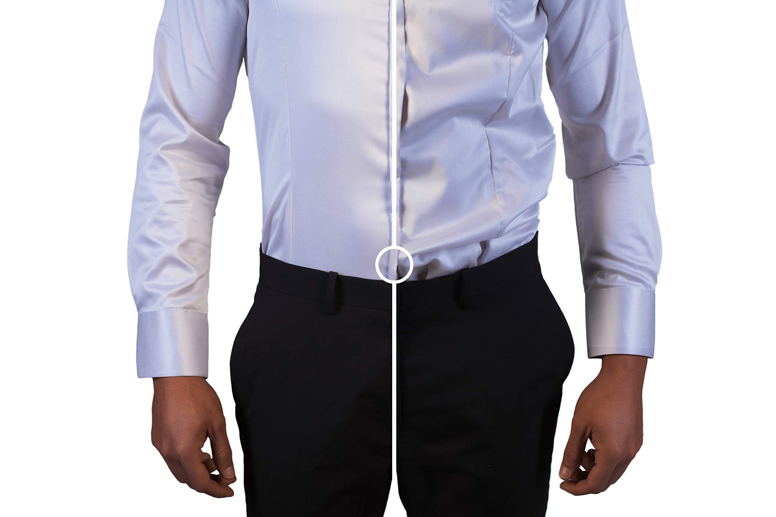 NV Holders Improved 2.0, with improved clasps; premium shirt stays, shirt holders, shirt garters, shirt tuckers for men (Black, Medium (21.5-23.5 inches on thigh's thickest part))