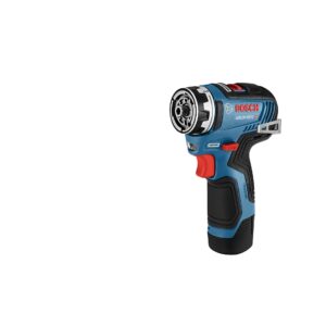 Bosch GSR12V-300FCB22-RT Flexiclick 12V Max EC Brushless Lithium-Ion 5-In-1 Cordless Drill Driver System Kit with 2 Batteries (2 Ah) (Renewed)