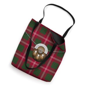 Scottish Clan Crawford Tartan Plaid With Sporran Tote Bag