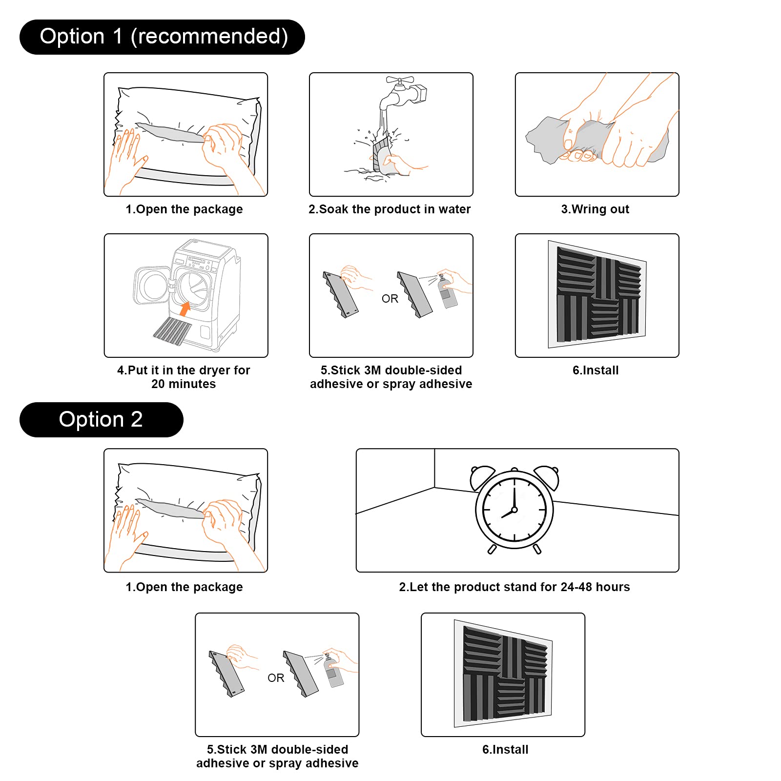 JBER 8 Pack Acoustic Foam Bass Trap Studio Foam 12" X 7" X 7" Soundproof Padding Wall Panels Corner Block Finish for Studios Home and Theater,KTV