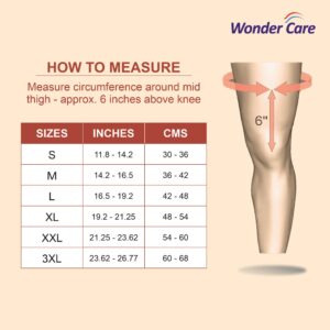 Wonder Care Knee Immobilizer Brace for Knee support for dislocation injuries ligament tear wraparound knee stabilizer splint for men & women (19” long) Grey-Small