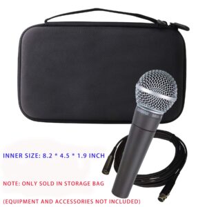 waiyu Hard EVA Carrying Case for Shure SM58 Cardioid Dynamic Vocal Microphone ，Shure Brand Multiple Models of Microphones Case