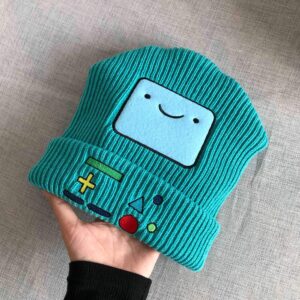 Ohjijinn Adventure Anime Beanie Unisex Knitted Hats, Cute Slouchy Warm Cap, Cartoon Winter Soft Headwear Funny Hat for Men Women