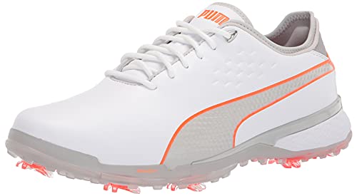 PUMA Men's Proadapt Delta Golf Shoe, White-Gray Violet, 12