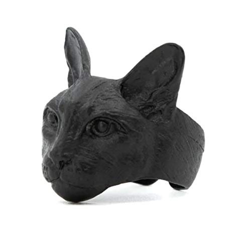 AttractionOil.com Black Cat Head Ring