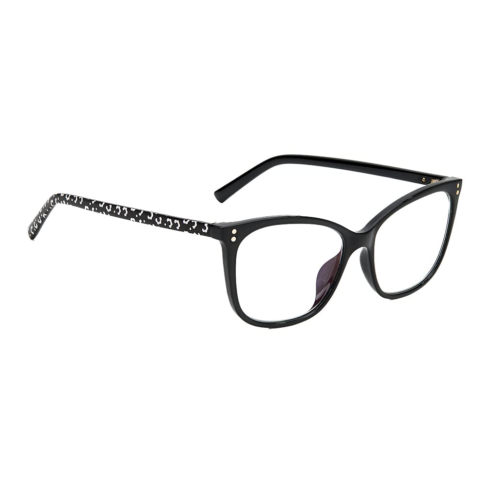 Kate Spade New York Women's Kate Spade Female Optical Style Aubree Cat Eye Reading Glasses, Black/Demo Lens, 53mm, 16mm + 0