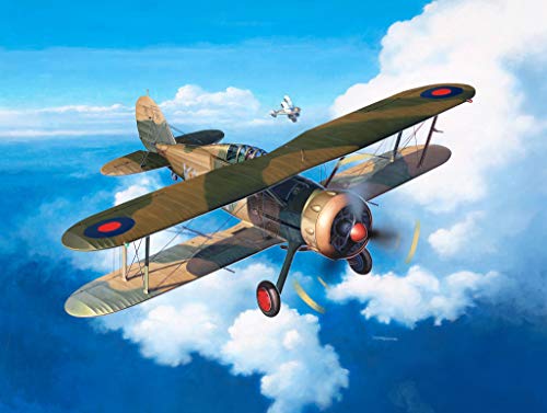 Revell 03846 Gloster Gladiator Mk. II, Flugzeugmodell 1:32, 26,2 cm Model Kit, Unvarnished