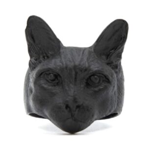 AttractionOil.com Black Cat Head Ring