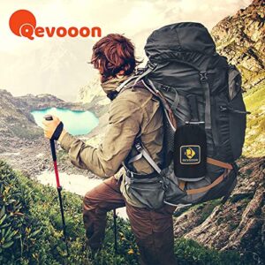 Qevooon Camping Hammock with Net,Travel Portable Lightweight Hammocks with Tree Straps and Solid D-Shape Carabiners,Parachute Nylon Hammock for Outsides Backpacking Beach Backyard Patio Hiking