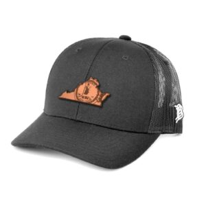 Branded Bills Virginia 10 Curved Trucker, Black/Black