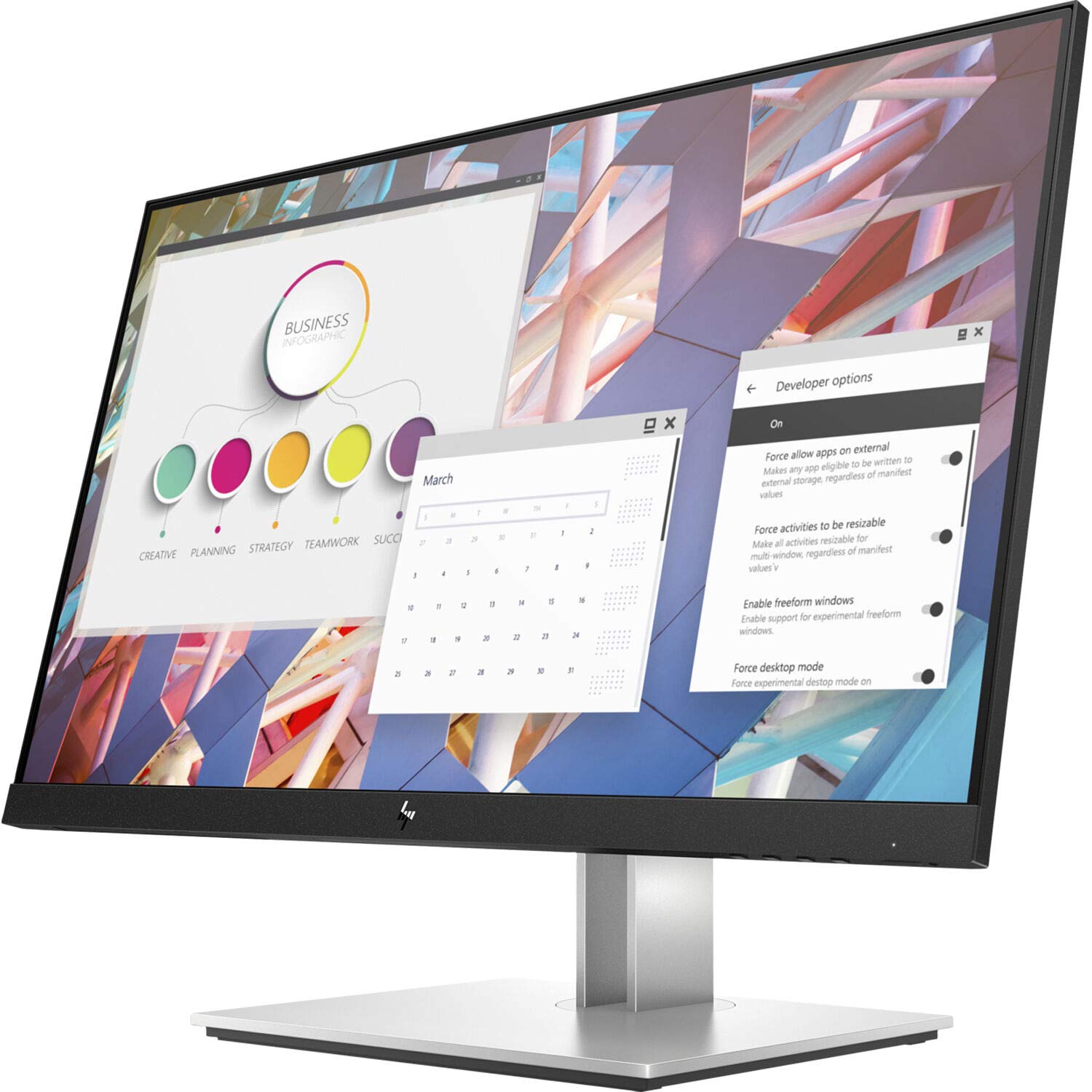 HP EliteDisplay E24 G4 24 Inch IPS LED Backlit, FHD 1920 x 1080, Blue Light Filter, HDMI, VGA, DisplayPort Monitor