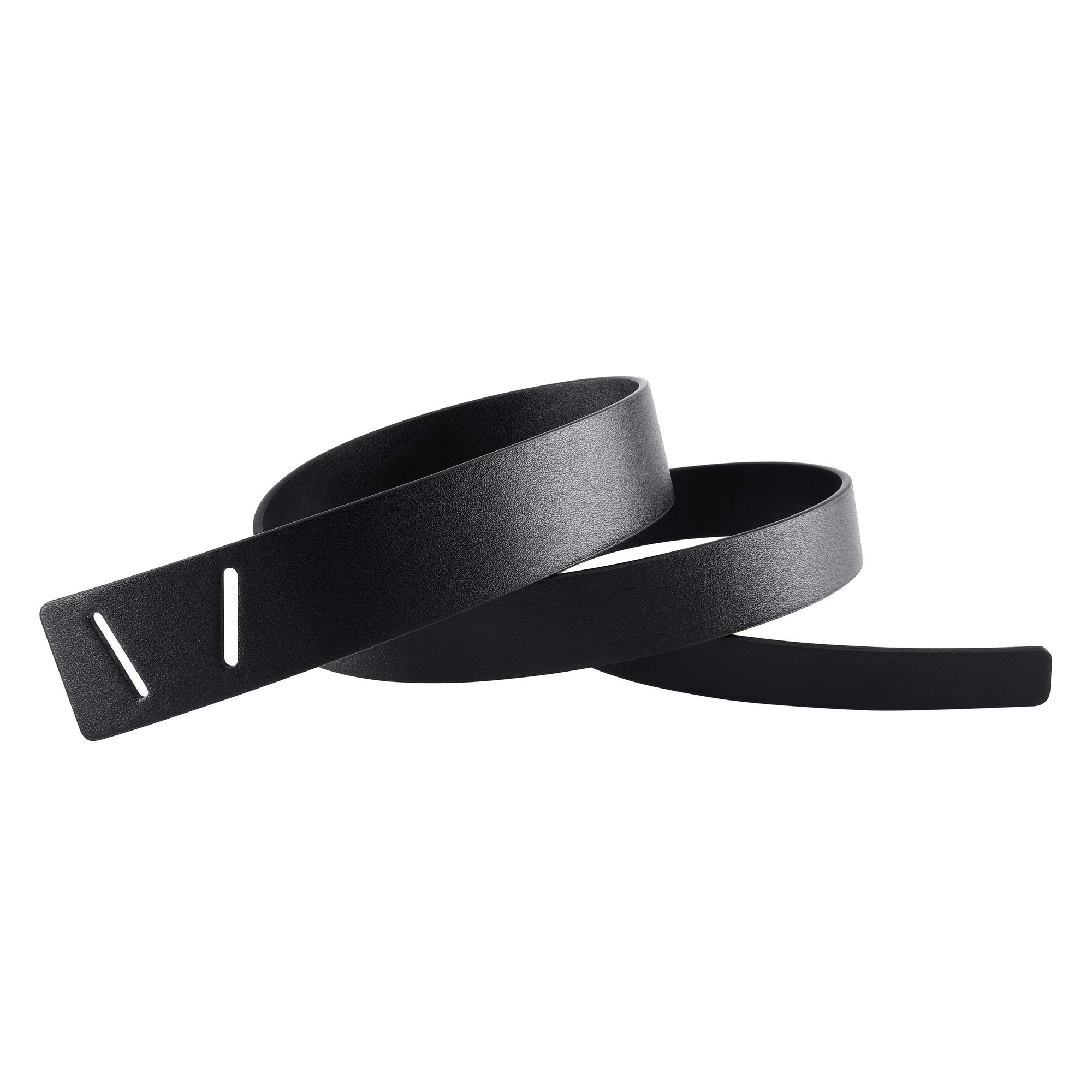 CHIC DIARY Women Fashion Knot Belt for Dress Jeans PU Leather Tie Waist Belt No Buckle Cinch Belt (Black)