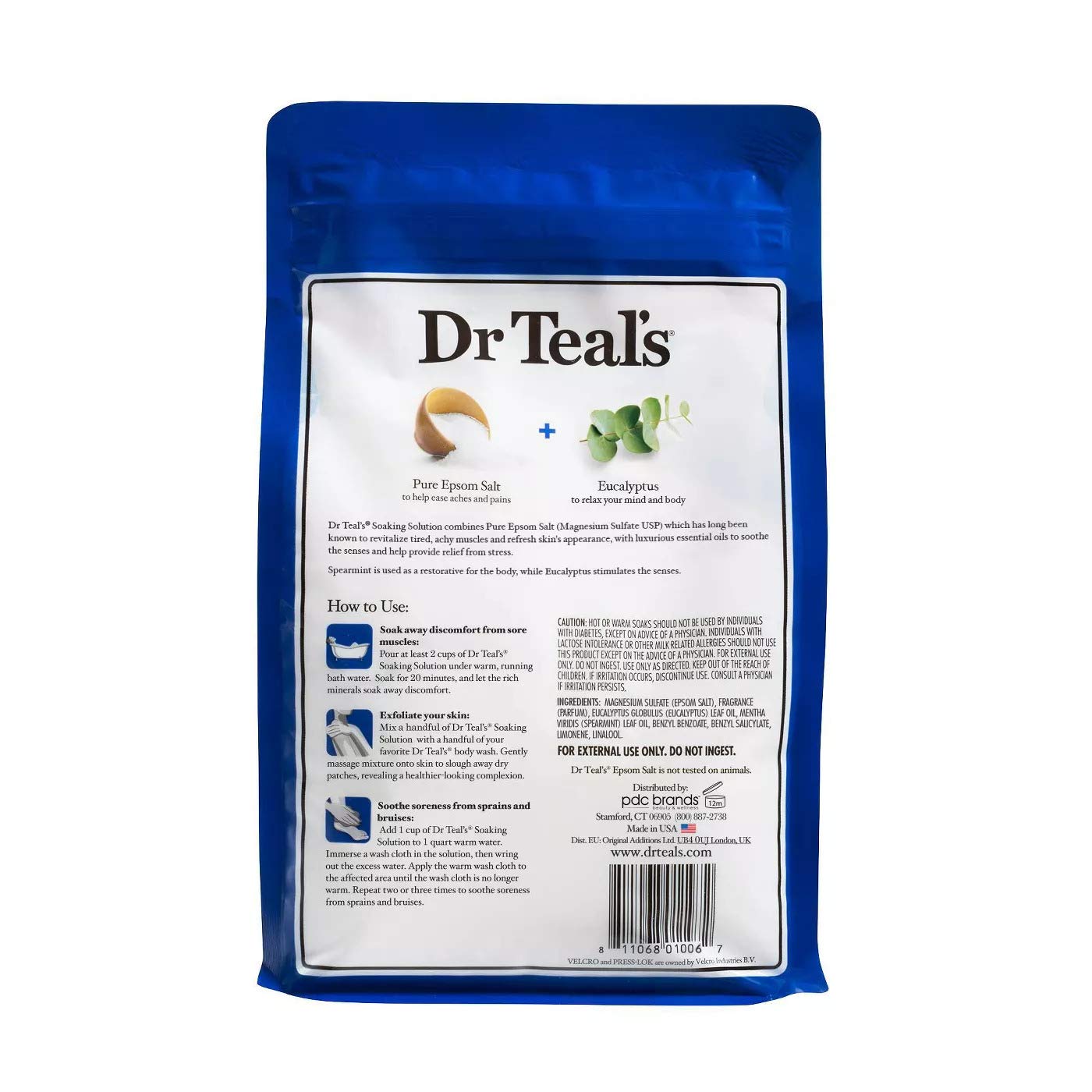 Dr. Teal's Salt Bath Soak Variety Gift Set (2 Pack, 3lbs Ea.) - Relax & Relief Eucalyptus & Spearmint, & Wellness Therapy Rosemary & Mint - Blended with Pure Epsom Salt - Relieve Stress at Home