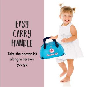 Talking Plush Toy Doctor Kit for Toddlers | Doctor Playset | Kid Doctor Set | Doctor Kit for Toddlers | Dr Kit | Includes Talking Blood Pressure Meter, Otoscope, Stethoscope, Thermometer & Syringe