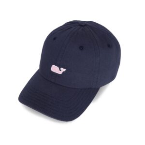 vineyard vines men's whale logo baseball hat, vineyard navy, one size