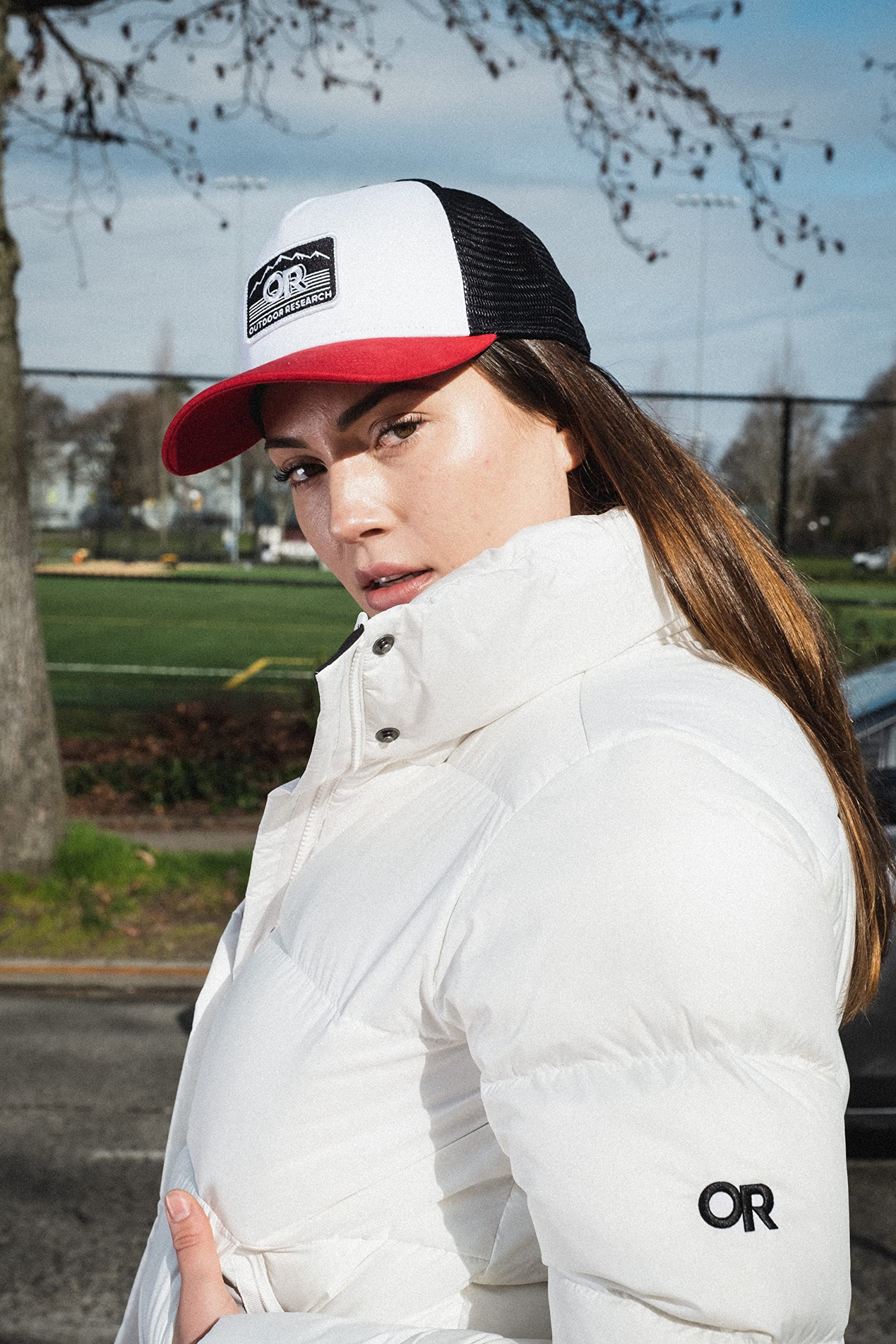 Outdoor Research Advocate Trucker Cap – Snap Closure & Breathable Mesh Back with Vintage Design