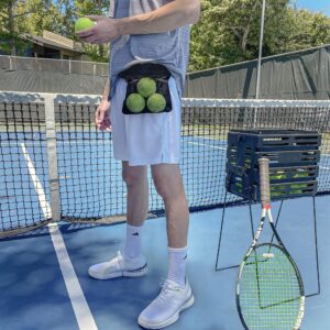 Nebudo Tennis Ball Band Holder Pickleball Tennis Balls Pickleballs Holding Accessory for Women Skirt Men Waist Hip Bags Accessories Pouch Sack Pickle Ball Bag Carrier Gadgets Gear Band Travel Pocket