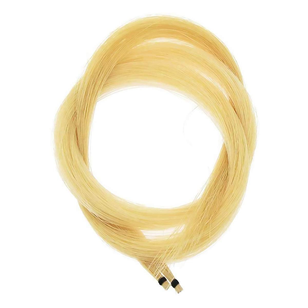 KAIY 2 Hanks Mongolian Horse Bow Hair for Violin, Professional Violin Bow Hair Made of Genuine, 29.5 Inch Natural White