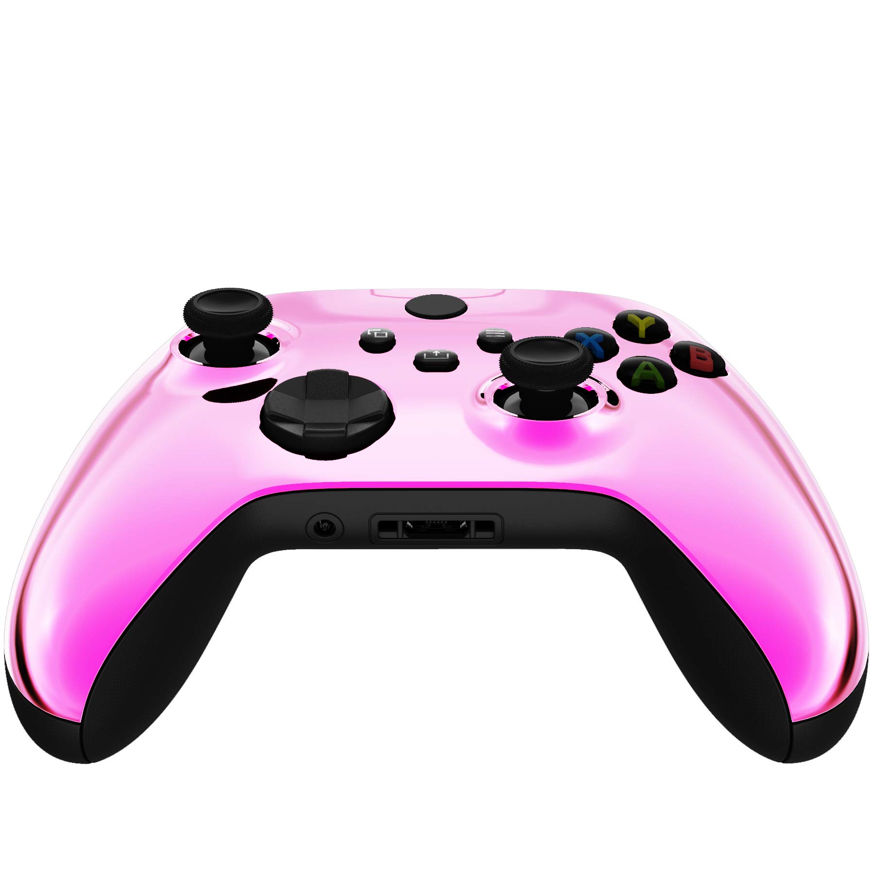 eXtremeRate Custom Shell for Xbox Core Wireless Controller - Revamp Your Gaming Gear - Chrome Pink Replacement Game Acessories Cover Faceplate for Xbox Series X & S Control [Controller NOT Included]