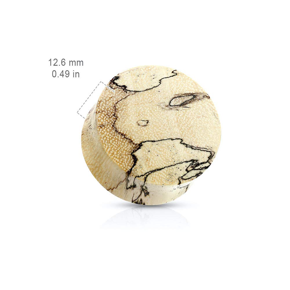 Covet Jewelry Spalted Tamarind Wood Saddle Plug (4GA (5mm))