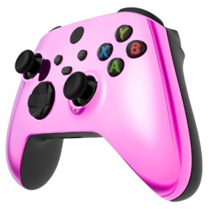 eXtremeRate Custom Shell for Xbox Core Wireless Controller - Revamp Your Gaming Gear - Chrome Pink Replacement Game Acessories Cover Faceplate for Xbox Series X & S Control [Controller NOT Included]