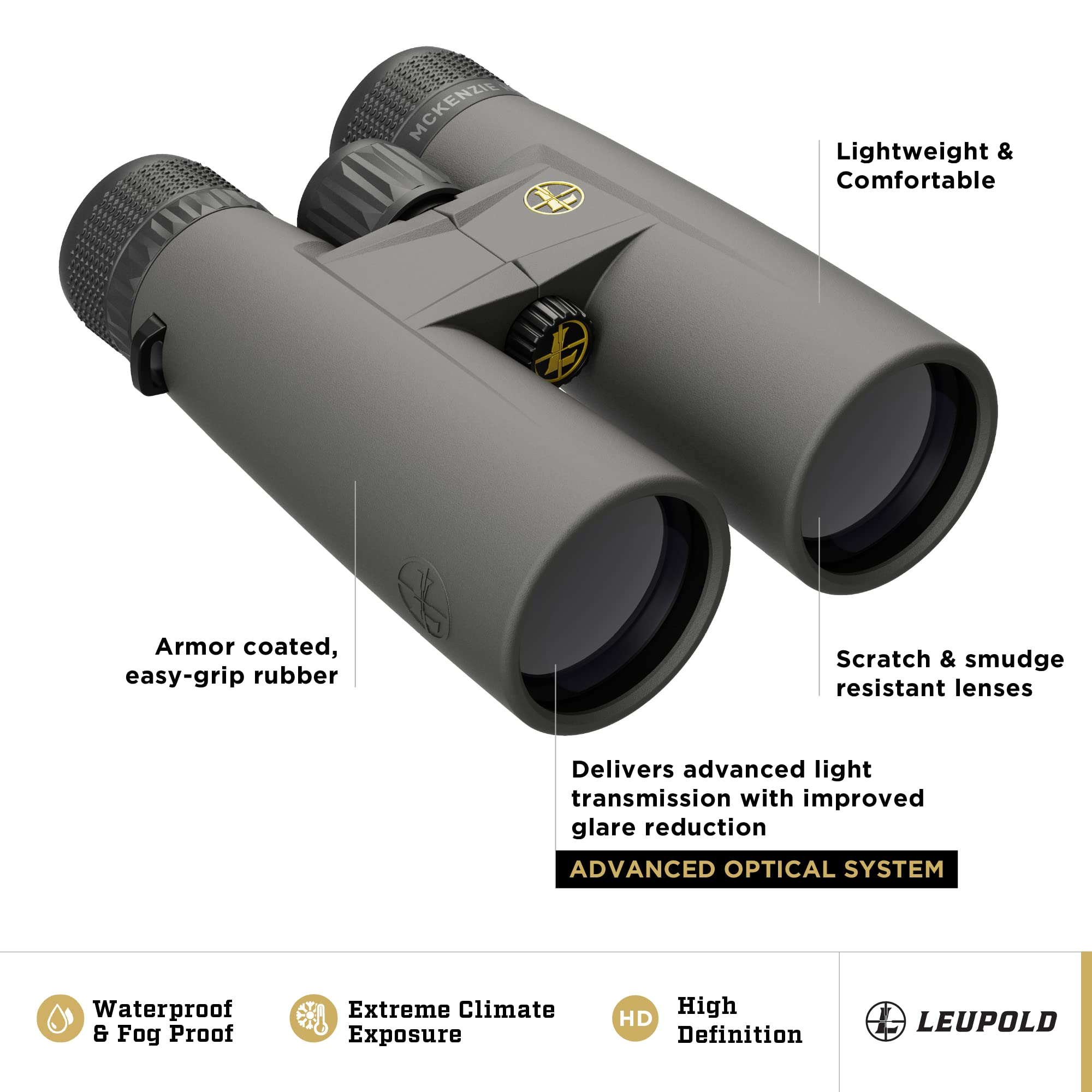 Leupold BX-1 McKenzie HD Binoculars, 10x42mm (181173)