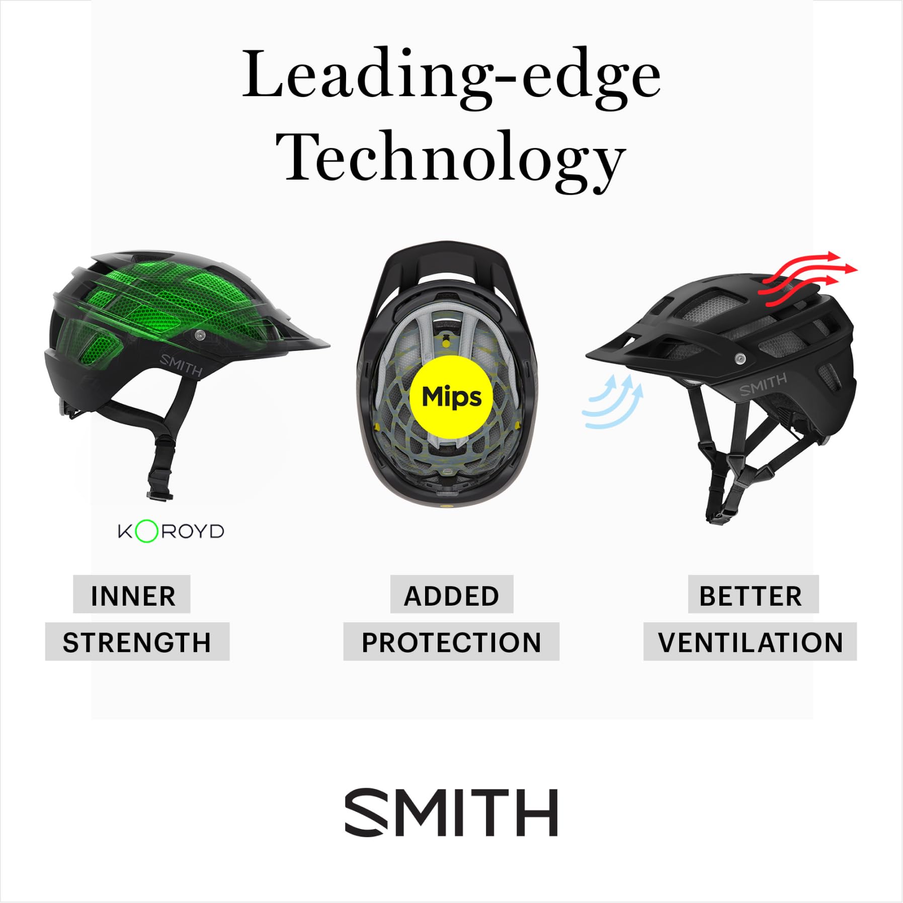 Smith Ignite Cycling Helmet – Adult Road Bike Helmet with MIPS Technology + Zonal Koroyd Coverage – Lightweight Impact Protection for Men & Women – Black/Matte Cement, Large