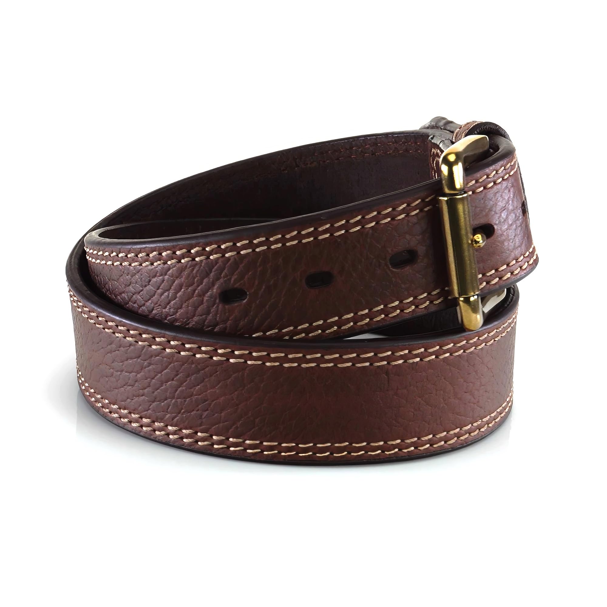 ARIAT Belt Pebble Grain Double Stitch Brown 38